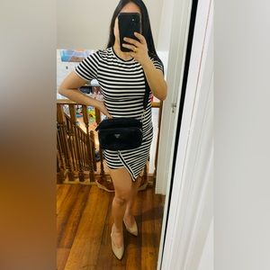 Black prada cross body bag with signs of wear with detachable strong strap ✅